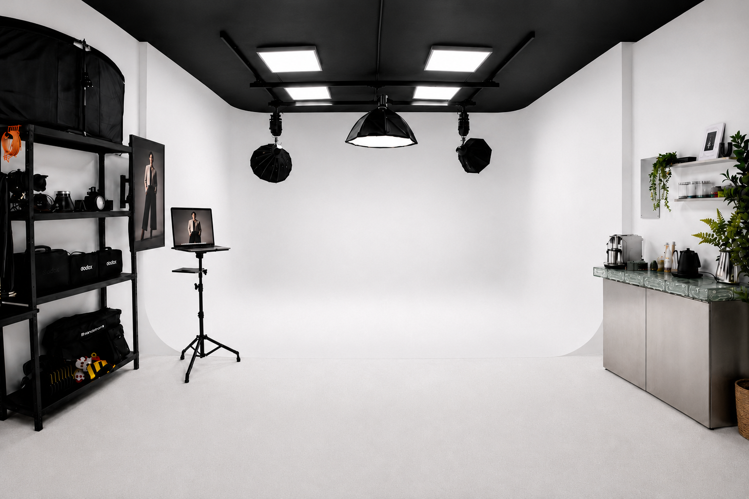 Vue intérieure de The Shade Studio à Antibes